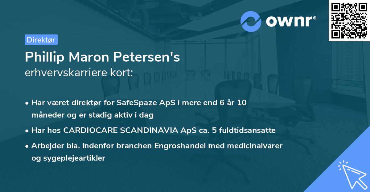 Phillip Maron Petersen's erhvervskarriere kort