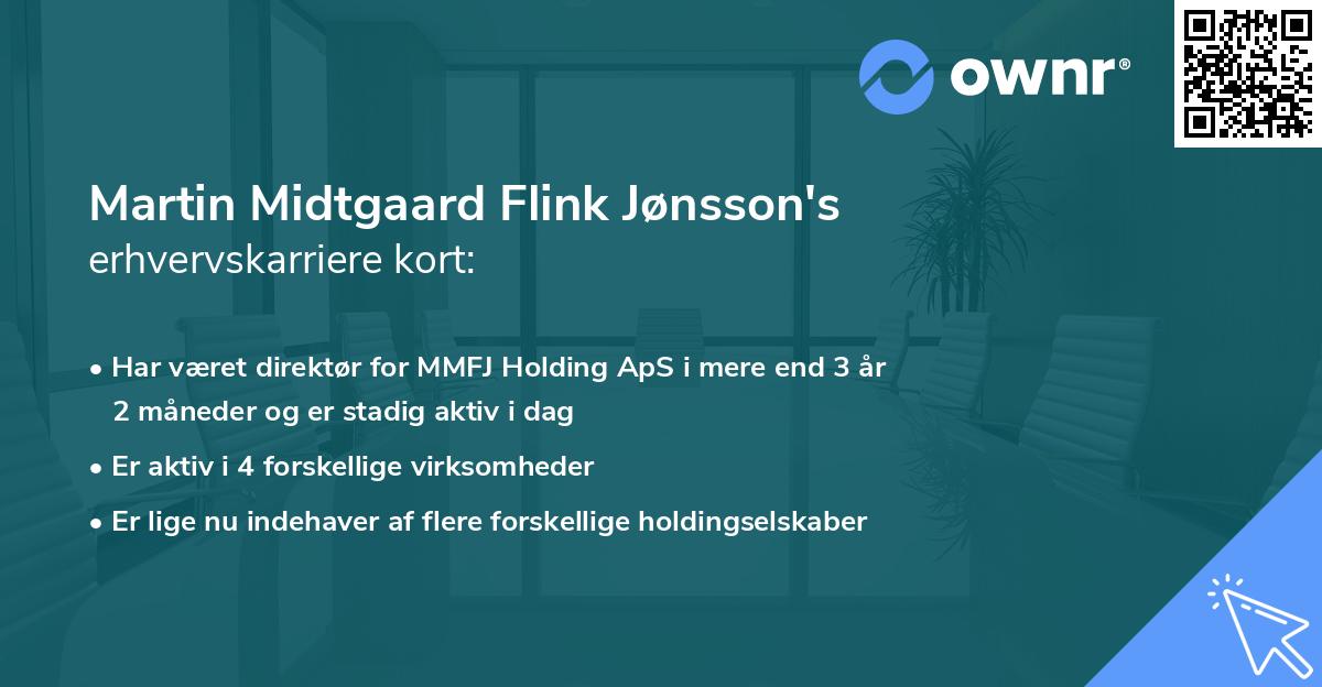 Martin Midtgaard Flink Jønsson's erhvervskarriere kort