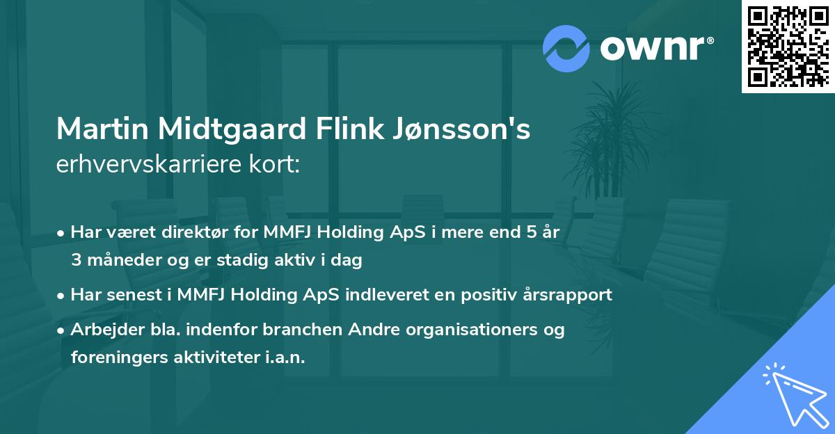 Martin Midtgaard Flink Jønsson's erhvervskarriere kort
