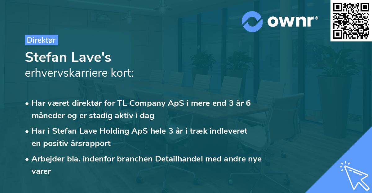 Stefan Lave's erhvervskarriere kort