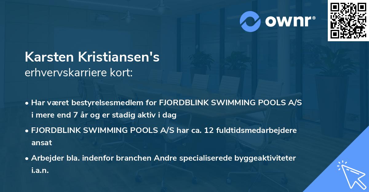 Karsten Kristiansen's erhvervskarriere kort