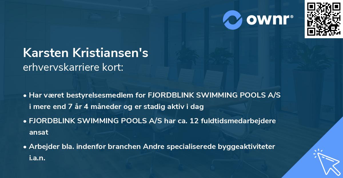 Karsten Kristiansen's erhvervskarriere kort