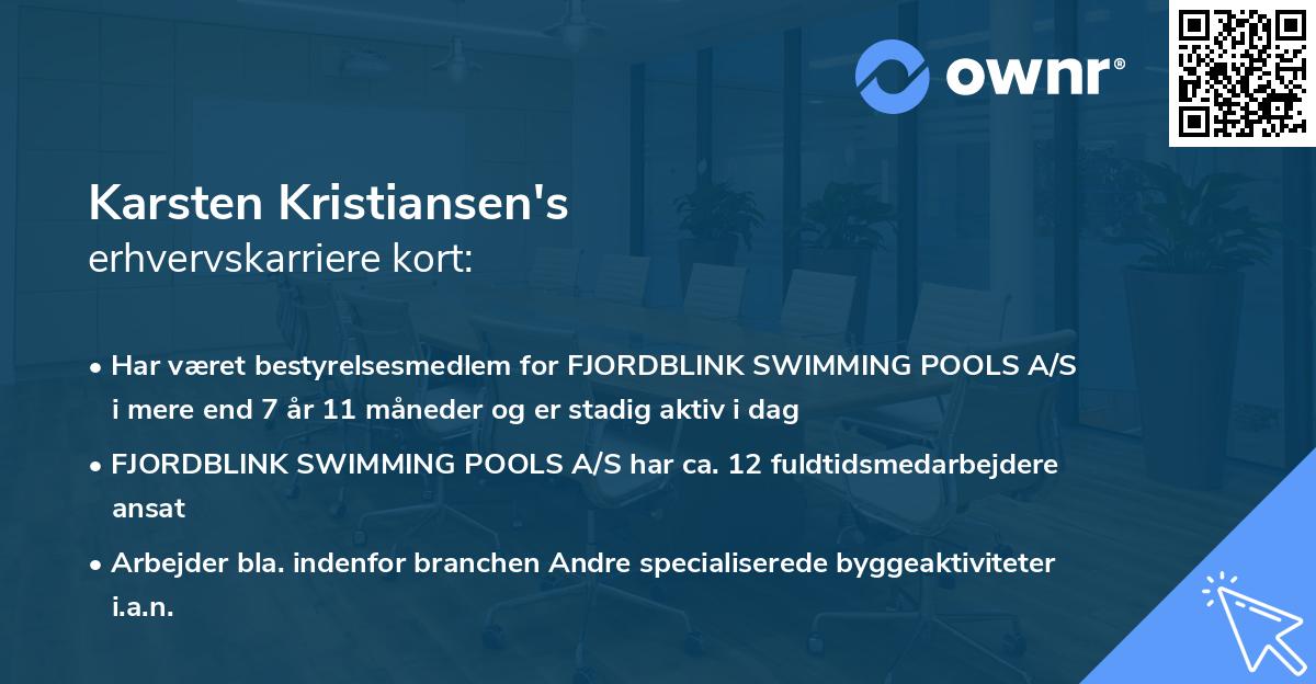 Karsten Kristiansen's erhvervskarriere kort