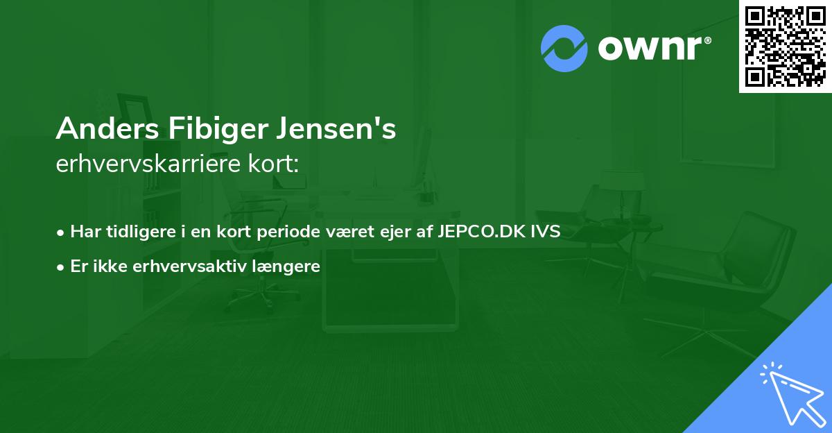 Anders Fibiger Jensen's erhvervskarriere kort