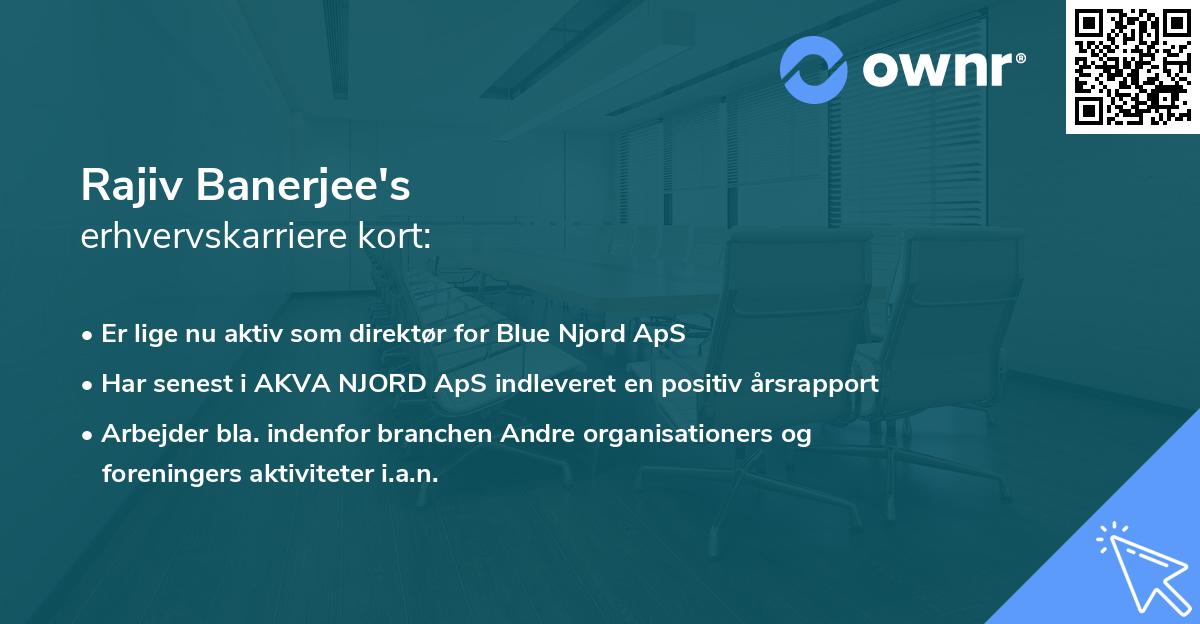 Rajiv Banerjee's erhvervskarriere kort