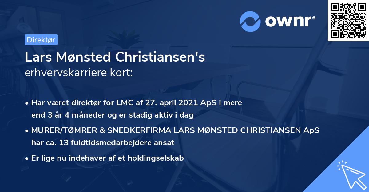 Lars Mønsted Christiansen's erhvervskarriere kort