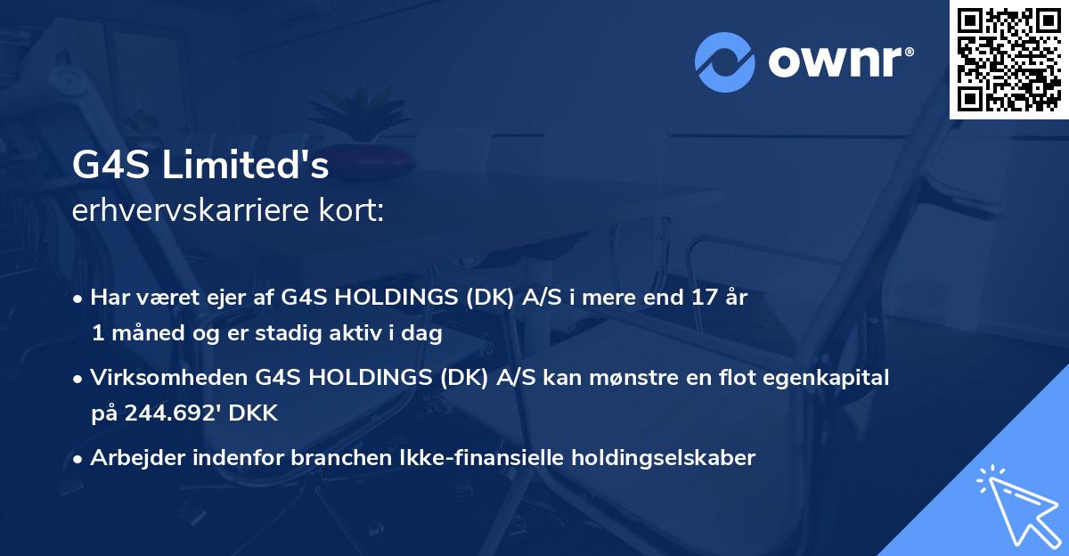 G4S Limited's erhvervskarriere kort