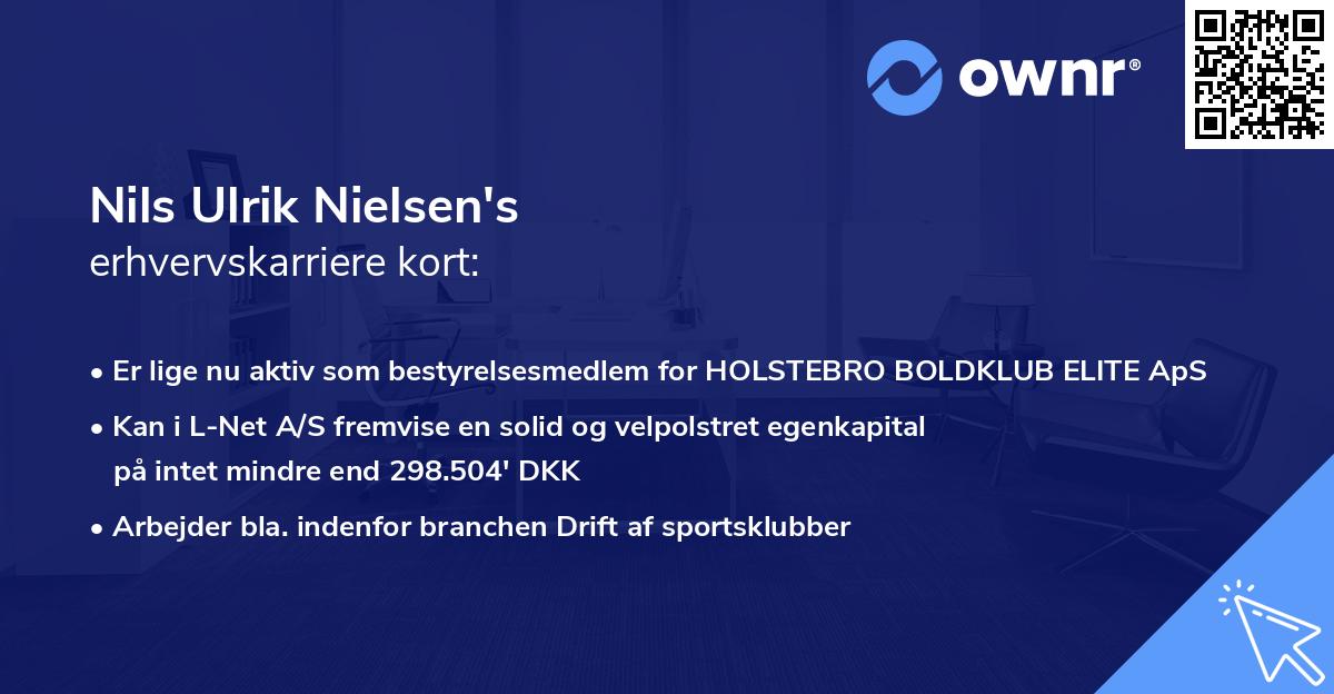 Nils Ulrik Nielsen's erhvervskarriere kort