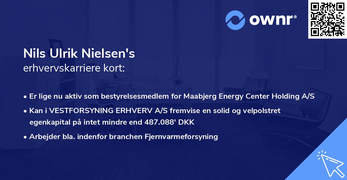 Nils Ulrik Nielsen's erhvervskarriere kort