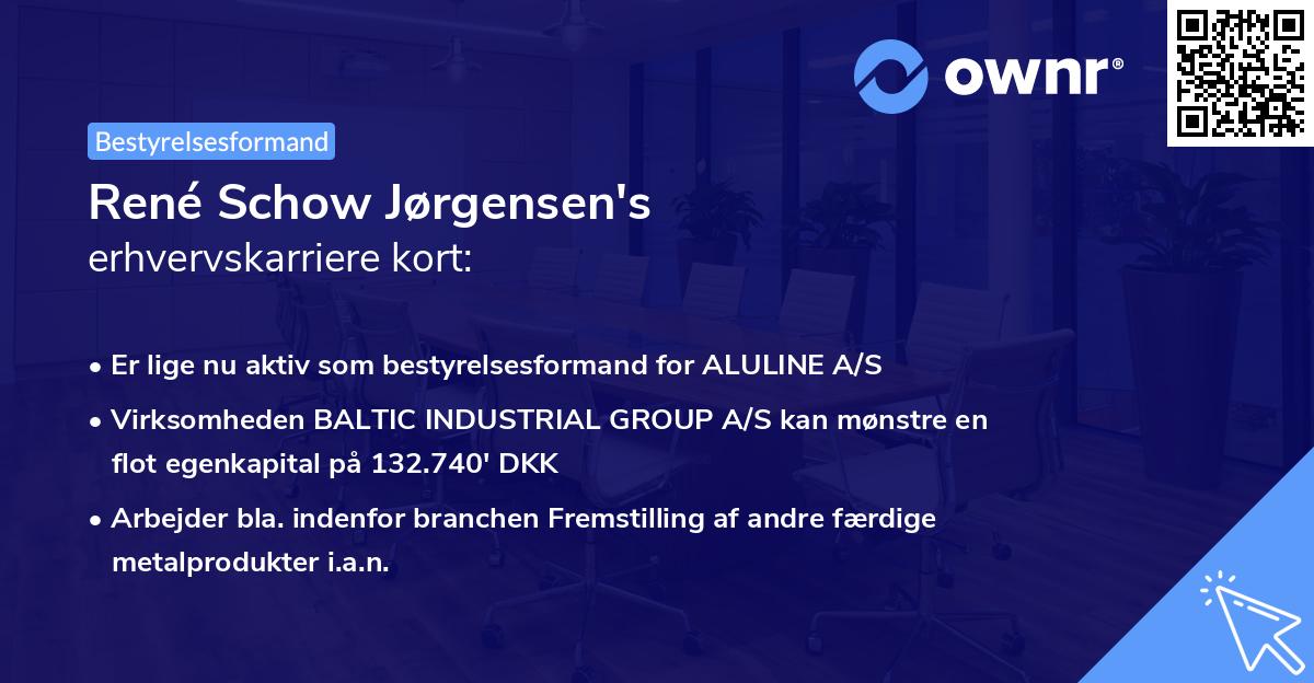 René Schow Jørgensen's erhvervskarriere kort