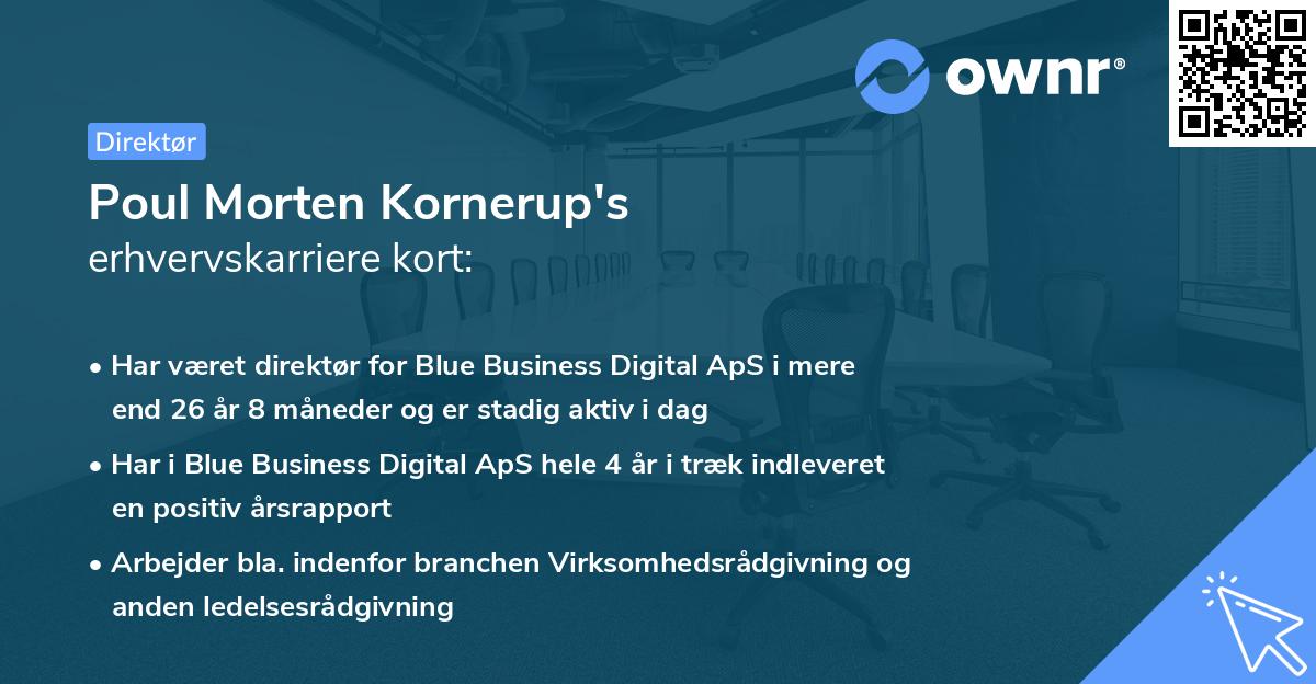 Poul Morten Kornerup's erhvervskarriere kort