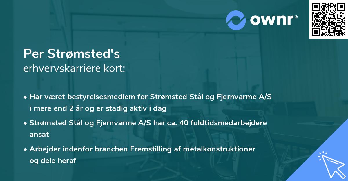 Per Strømsted's erhvervskarriere kort