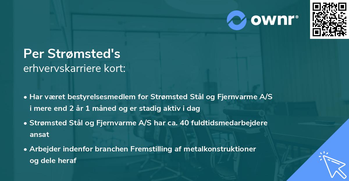 Per Strømsted's erhvervskarriere kort