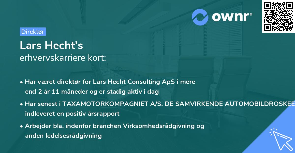 Lars Hecht's erhvervskarriere kort