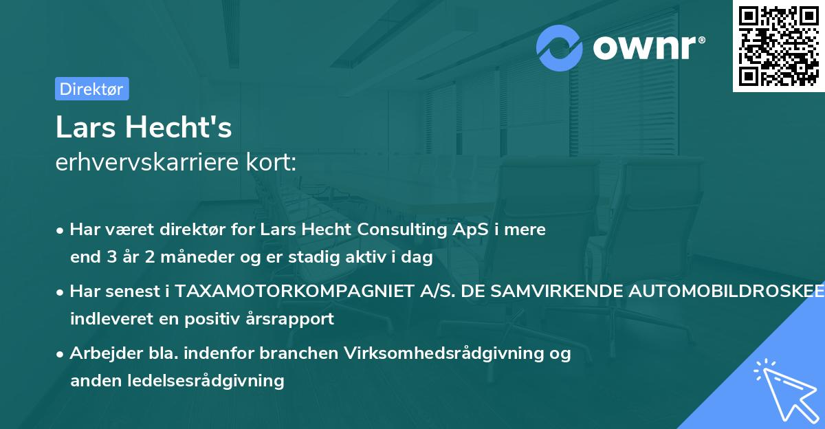 Lars Hecht's erhvervskarriere kort