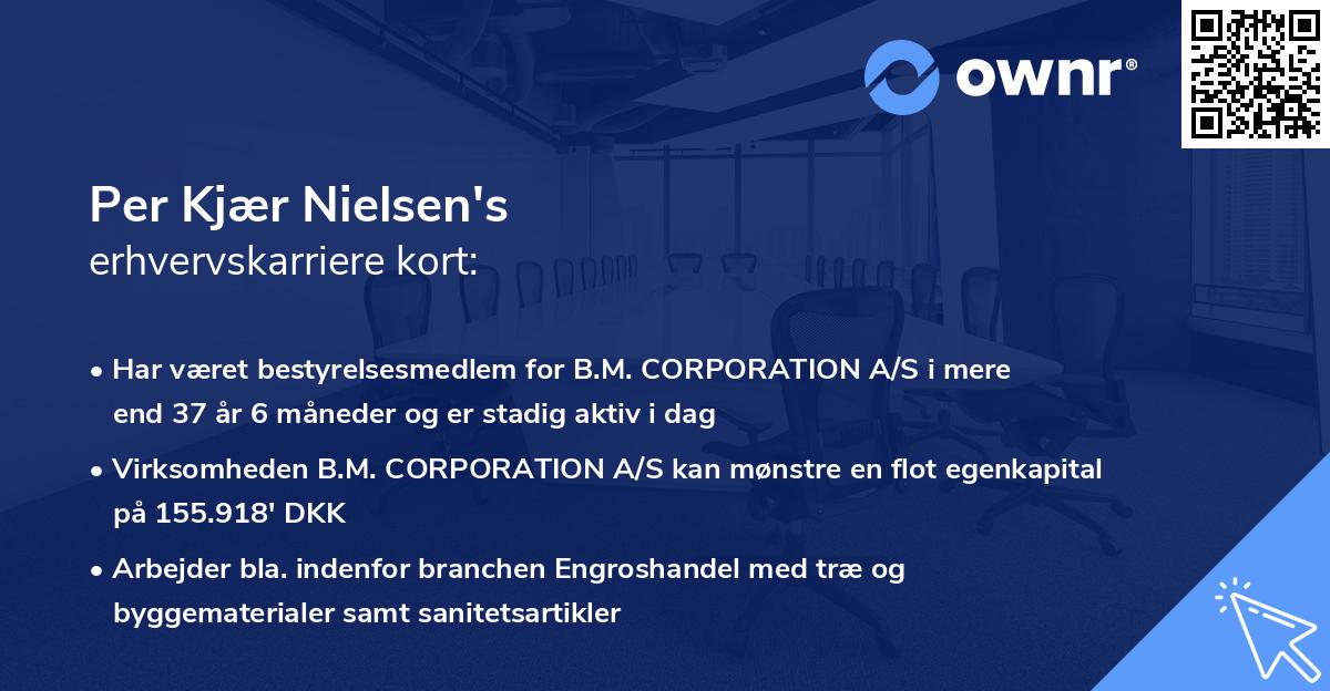 Per Kjær Nielsen's erhvervskarriere kort