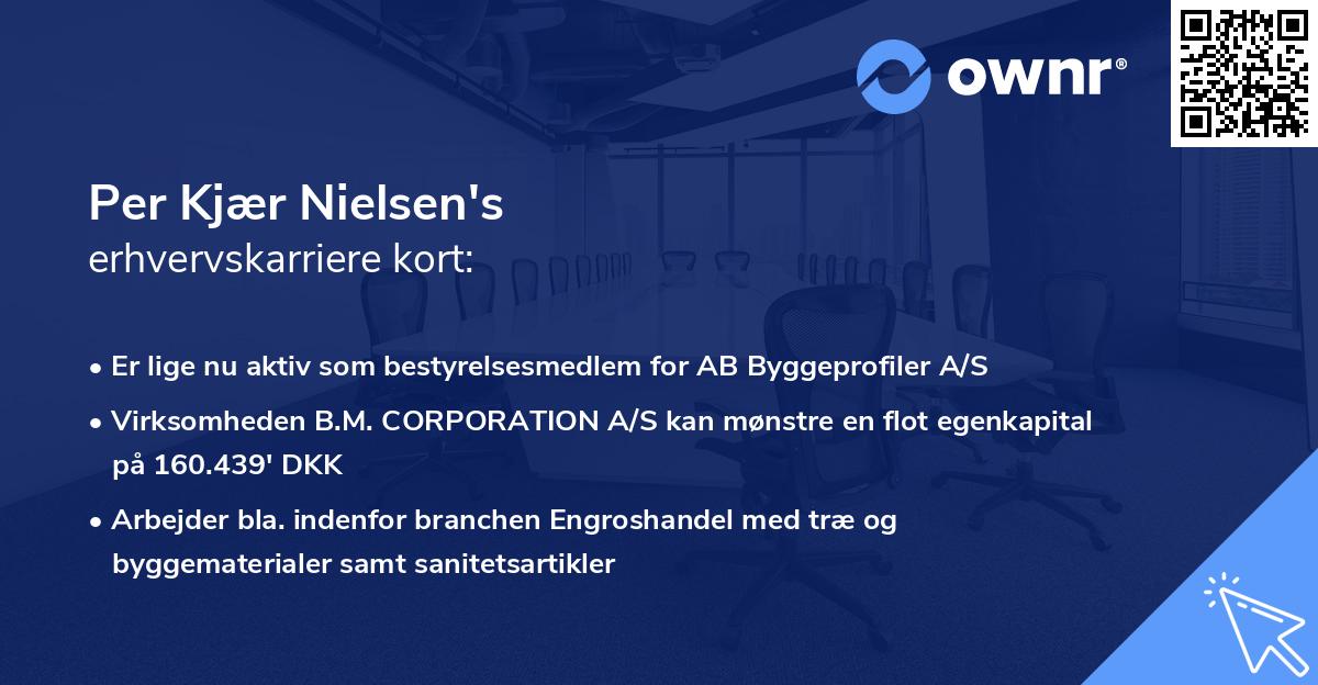 Per Kjær Nielsen's erhvervskarriere kort