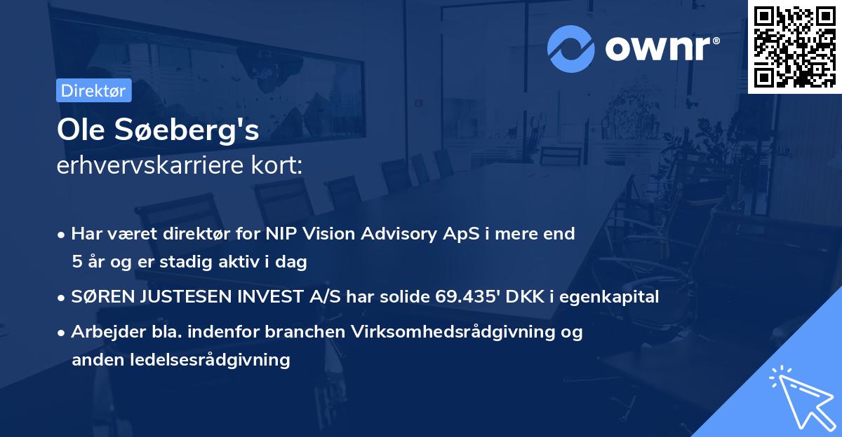 Ole Søeberg's erhvervskarriere kort