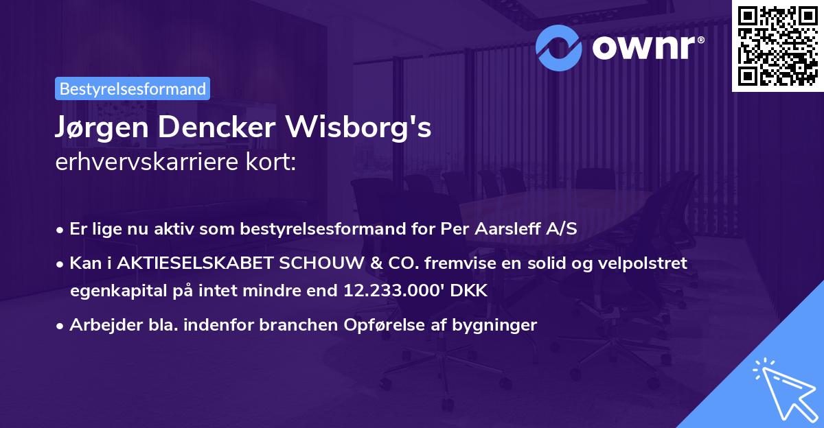 Jørgen Dencker Wisborg's erhvervskarriere kort