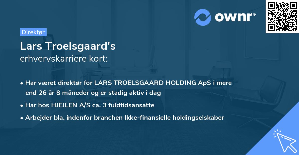 Lars Troelsgaard's erhvervskarriere kort