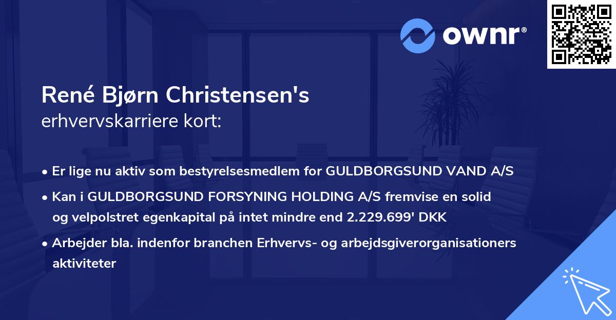 René Bjørn Christensen's erhvervskarriere kort