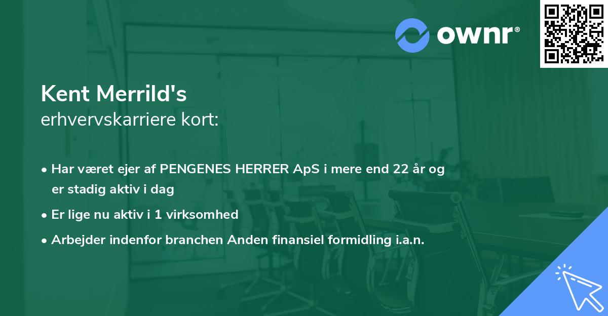 Kent Merrild's erhvervskarriere kort