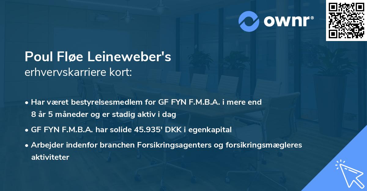 Poul Fløe Leineweber's erhvervskarriere kort