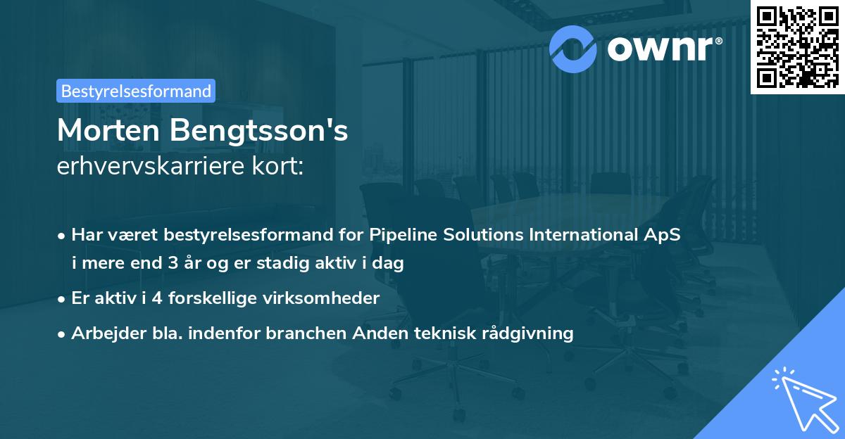 Morten Bengtsson's erhvervskarriere kort