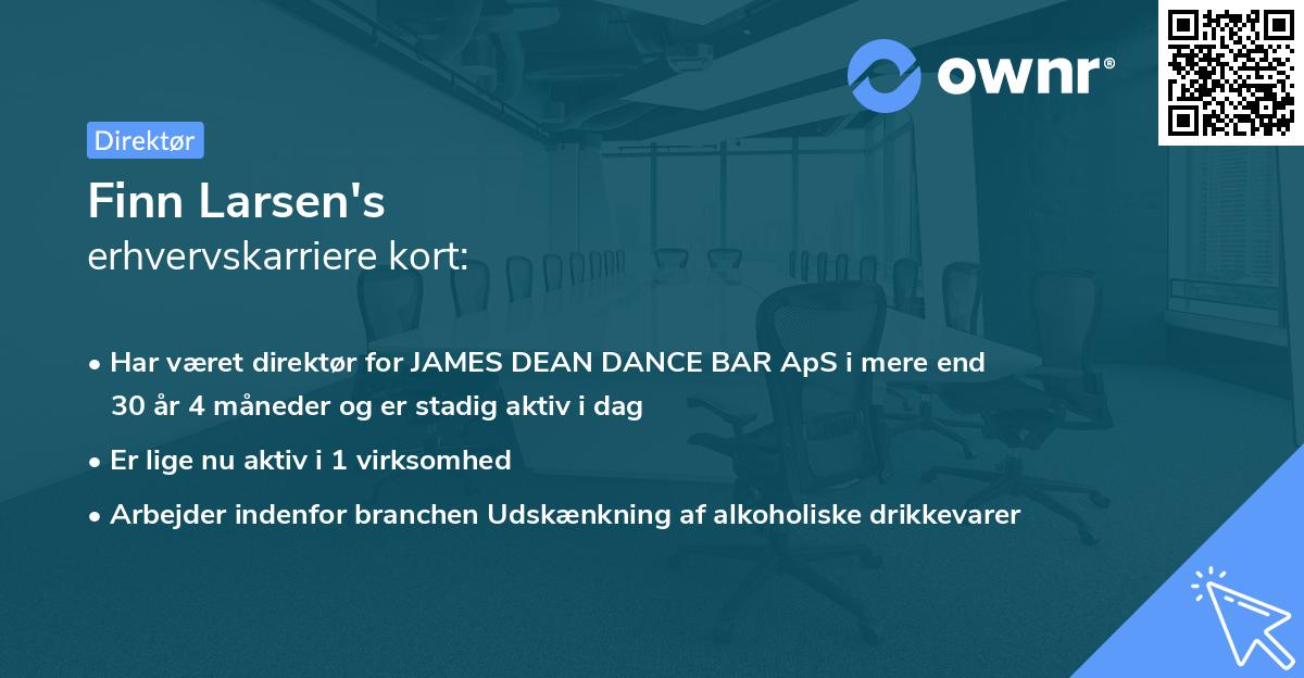 Finn Larsen's erhvervskarriere kort