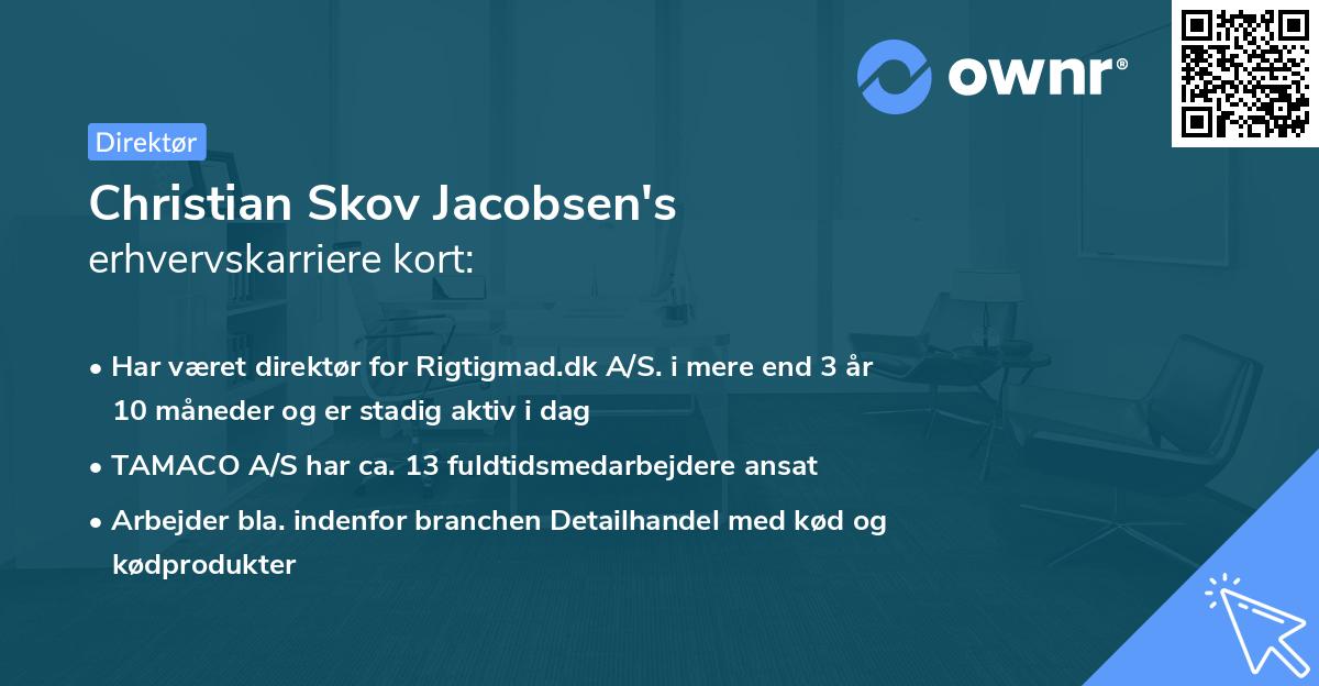 Christian Skov Jacobsen's erhvervskarriere kort