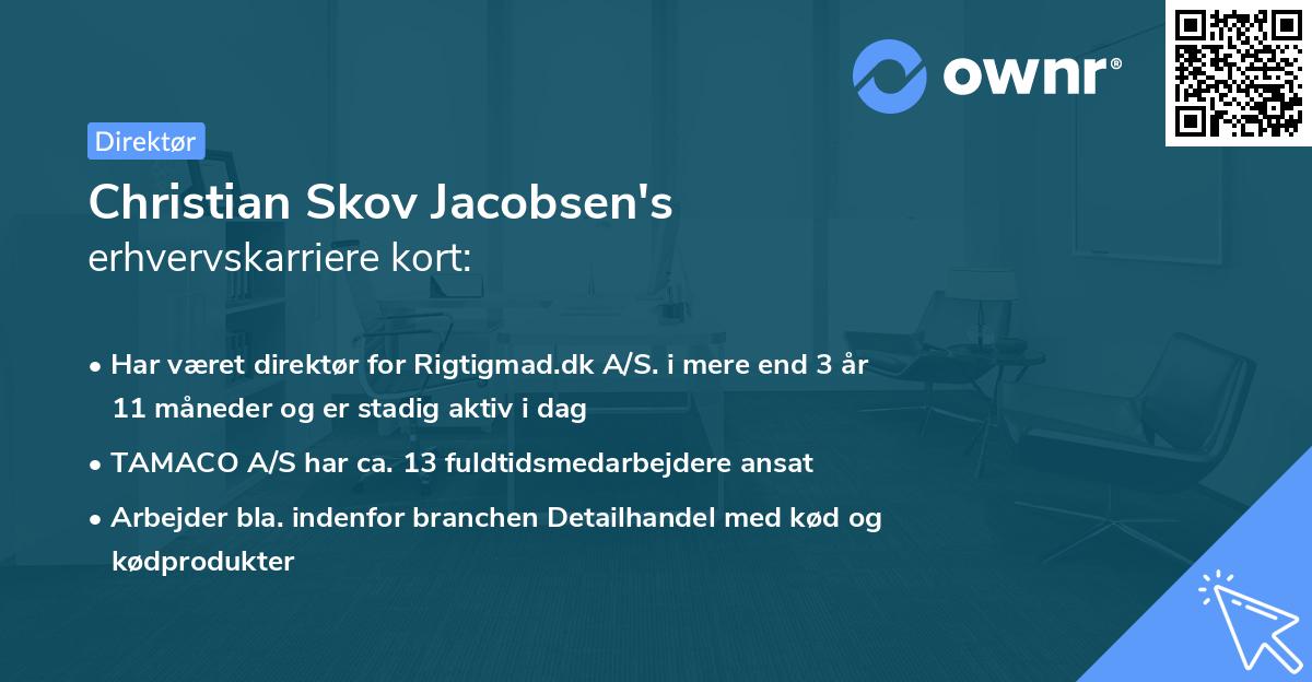 Christian Skov Jacobsen's erhvervskarriere kort