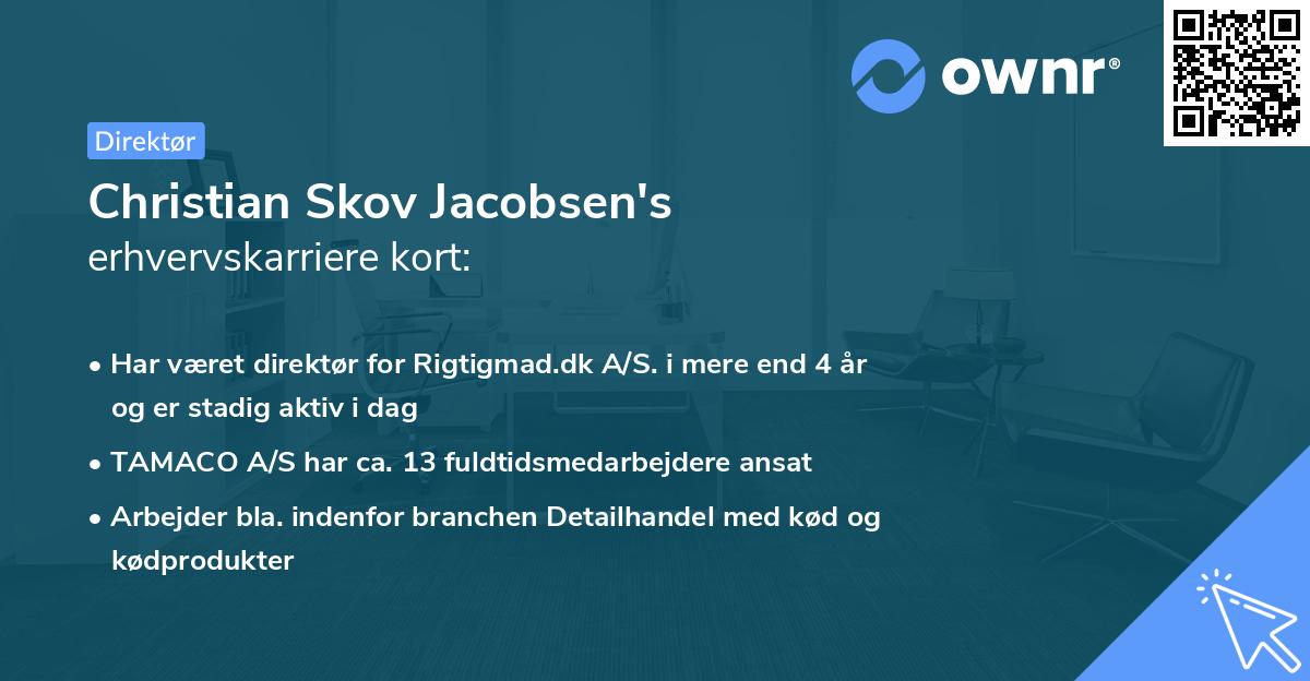 Christian Skov Jacobsen's erhvervskarriere kort