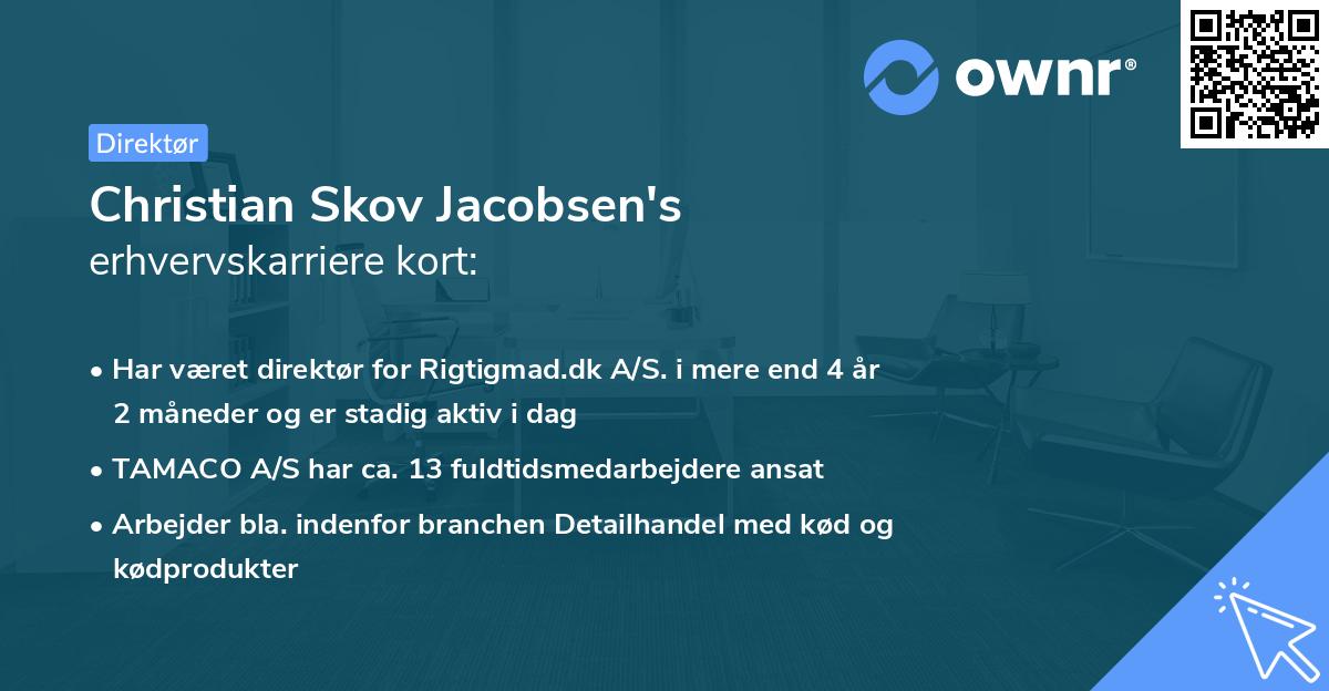 Christian Skov Jacobsen's erhvervskarriere kort