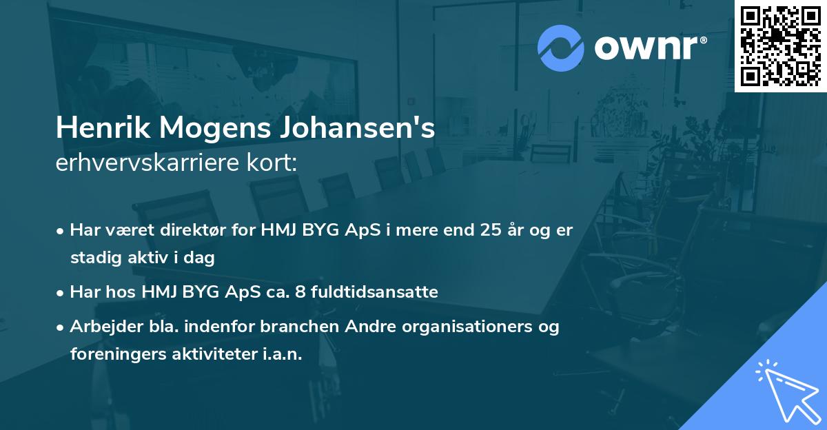 Henrik Mogens Johansen's erhvervskarriere kort
