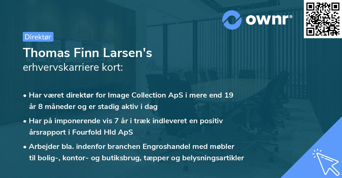 Thomas Finn Larsen's erhvervskarriere kort