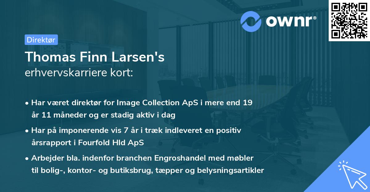 Thomas Finn Larsen's erhvervskarriere kort
