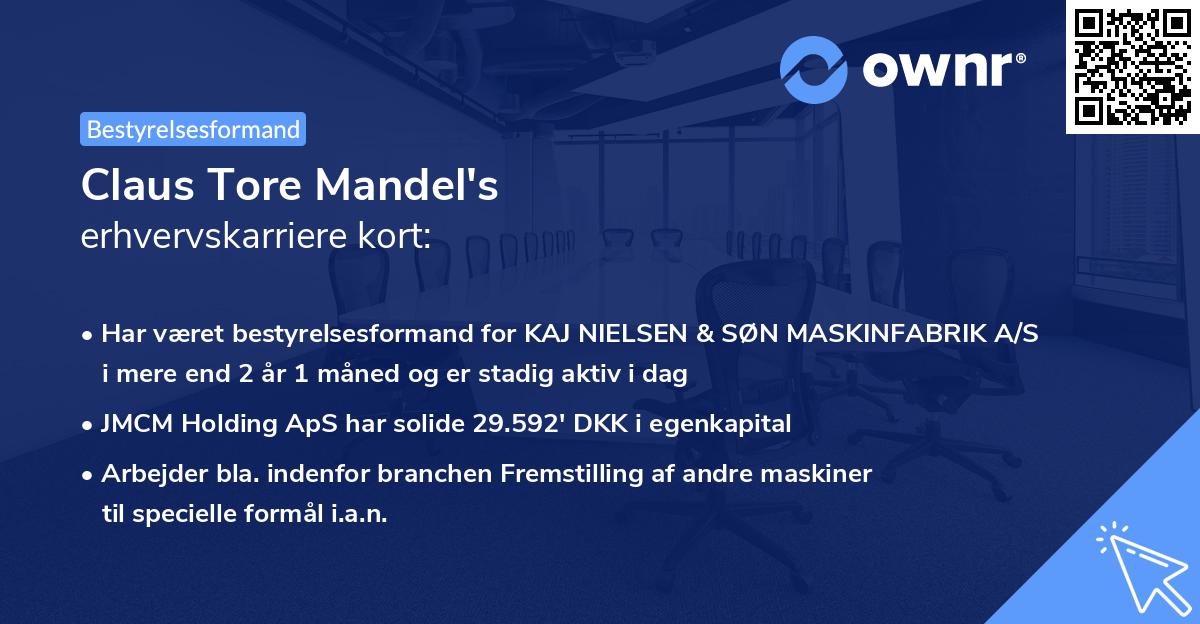 Claus Tore Mandel's erhvervskarriere kort