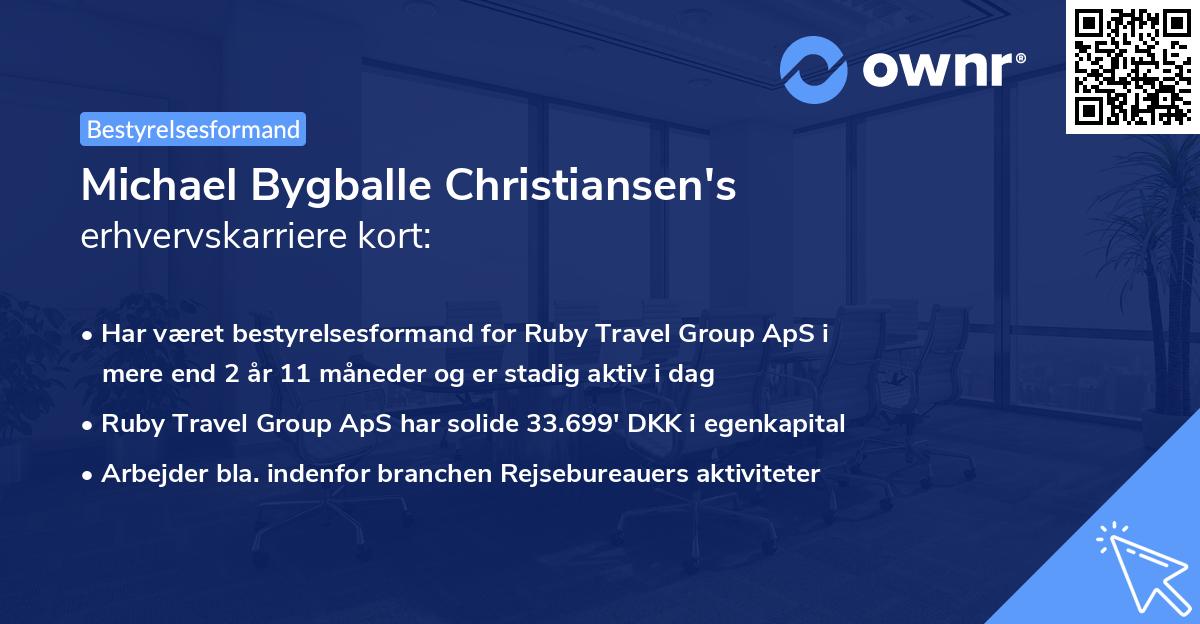 Michael Bygballe Christiansen's erhvervskarriere kort