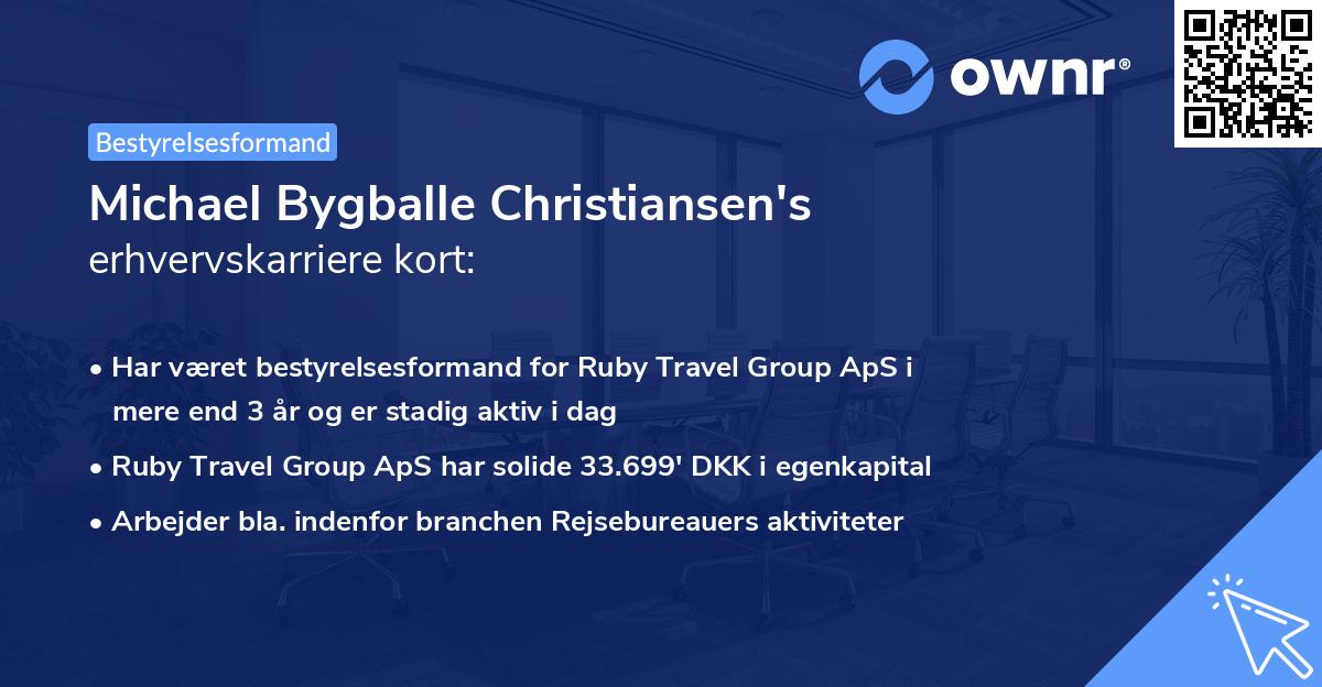 Michael Bygballe Christiansen's erhvervskarriere kort
