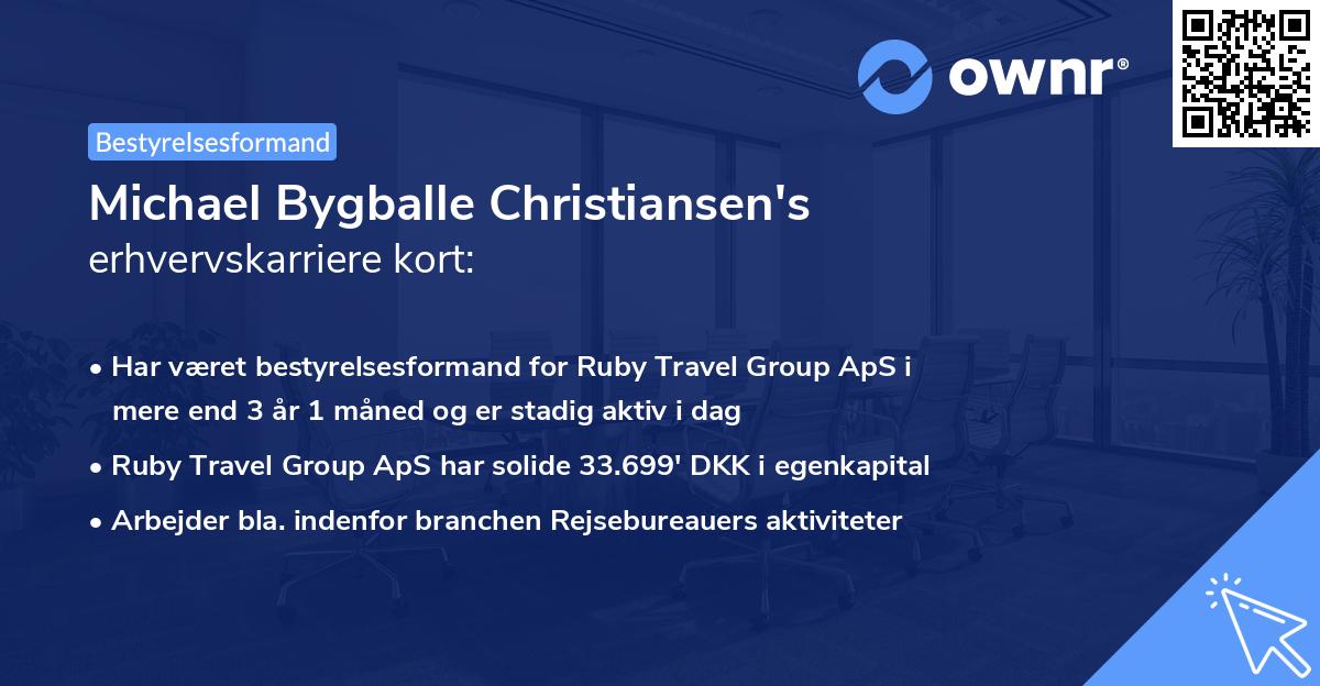 Michael Bygballe Christiansen's erhvervskarriere kort