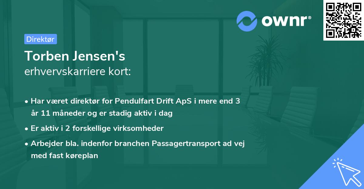 Torben Jensen's erhvervskarriere kort