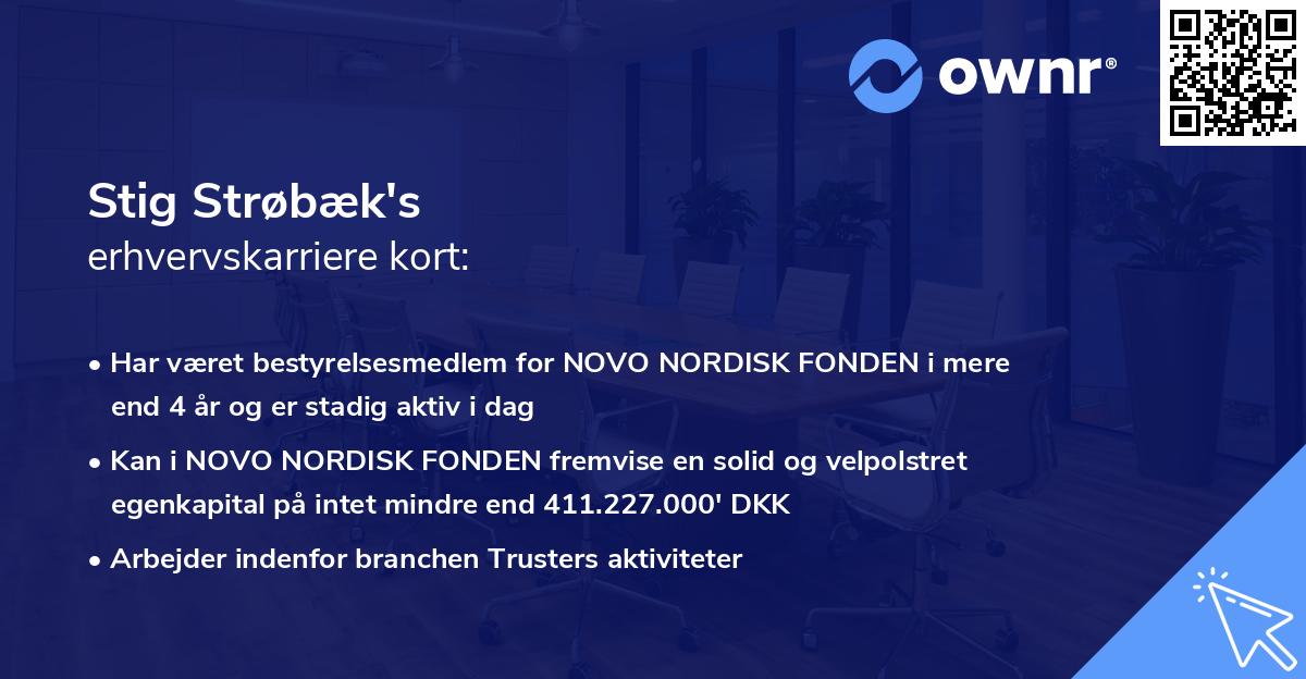 Stig Strøbæk's erhvervskarriere kort