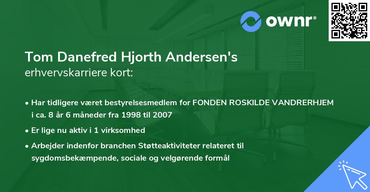 Tom Danefred Hjorth Andersen's erhvervskarriere kort