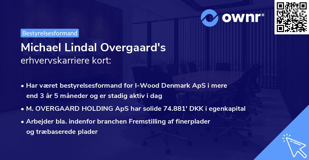 Michael Lindal Overgaard's erhvervskarriere kort