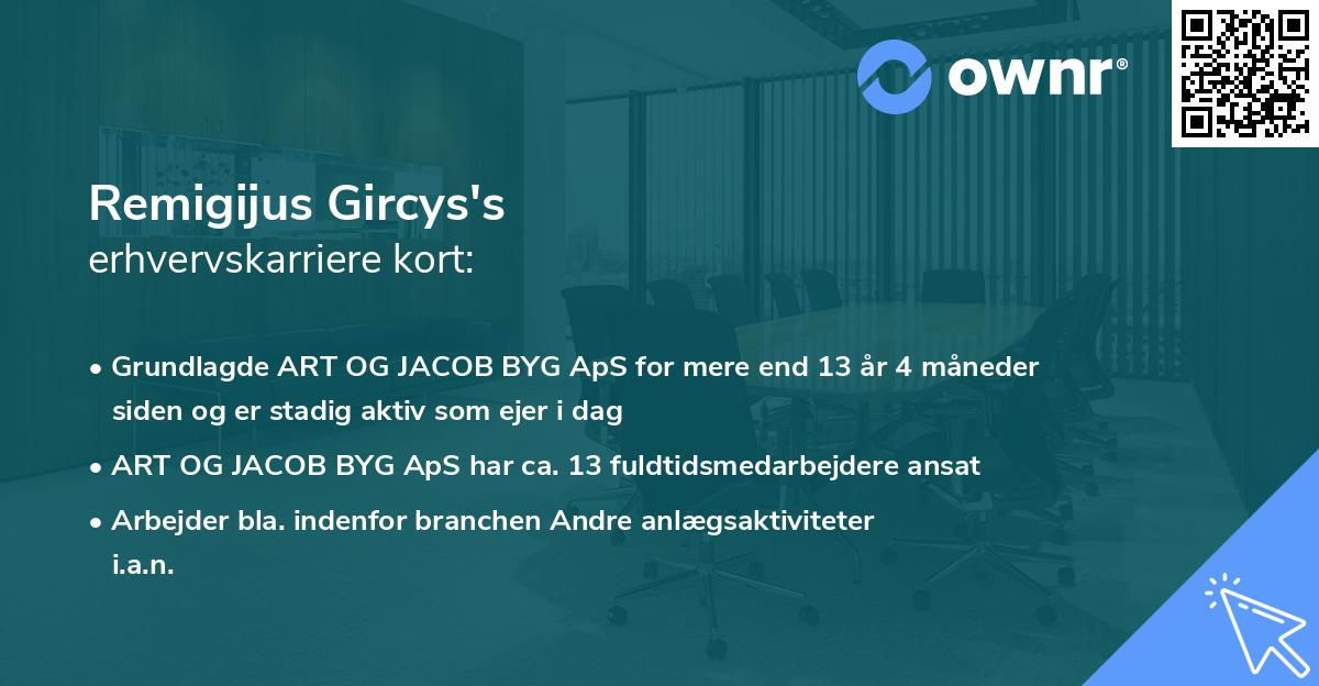 Remigijus Gircys's erhvervskarriere kort