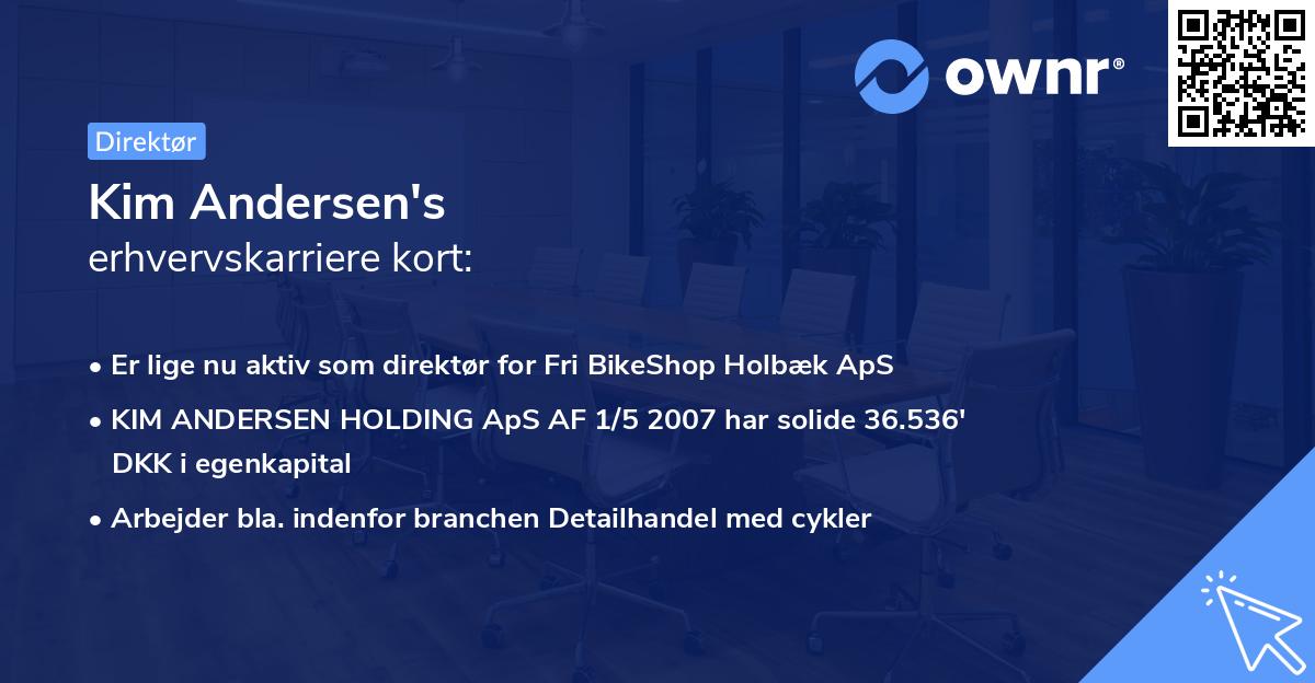 Kim Andersen's erhvervskarriere kort