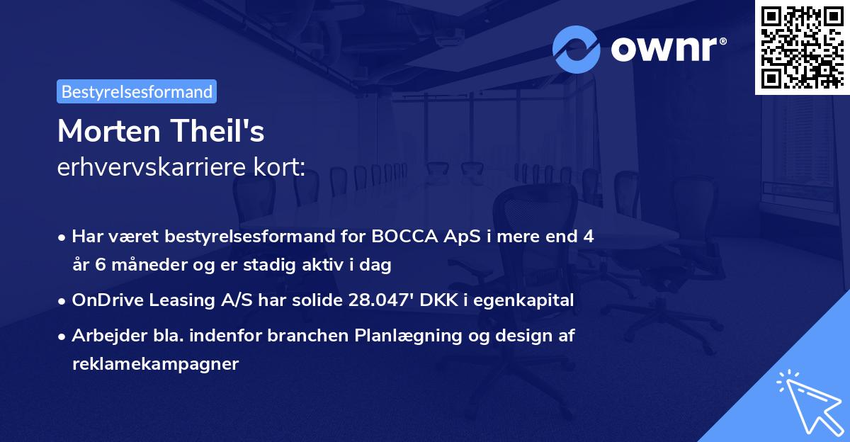Morten Theil's erhvervskarriere kort