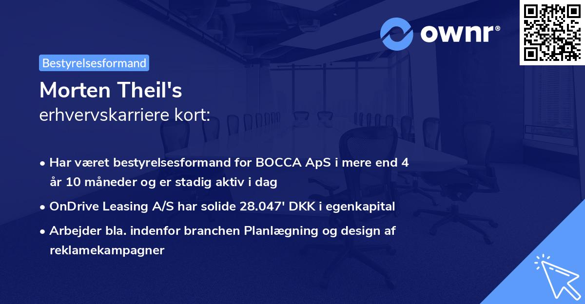 Morten Theil's erhvervskarriere kort