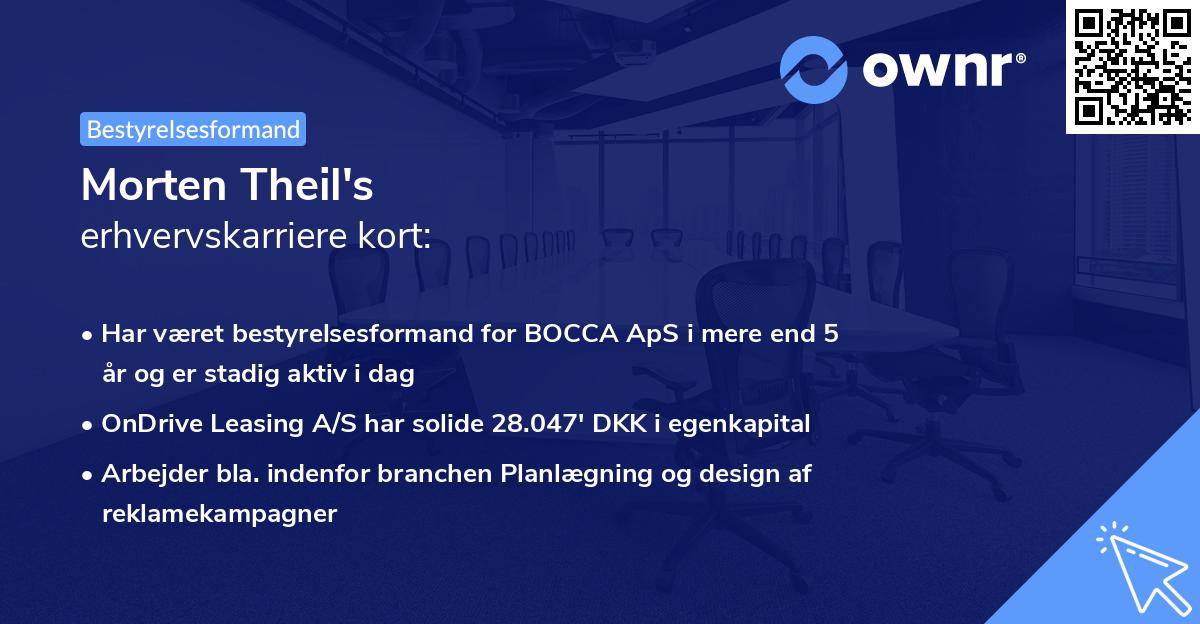 Morten Theil's erhvervskarriere kort