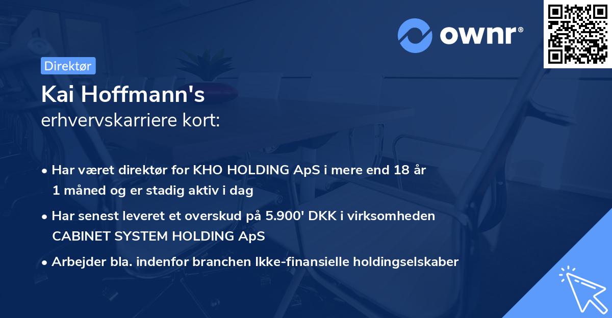 Kai Hoffmann's erhvervskarriere kort